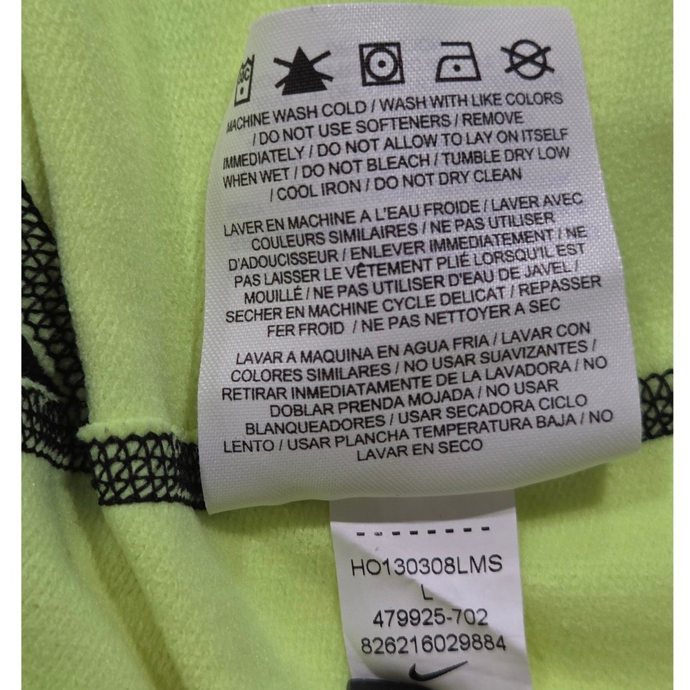 Nike Pro Combat Hyperwarm Shirt Mens Large Yellow Dri-FIT Max Compression Top - Picture 8 of 9